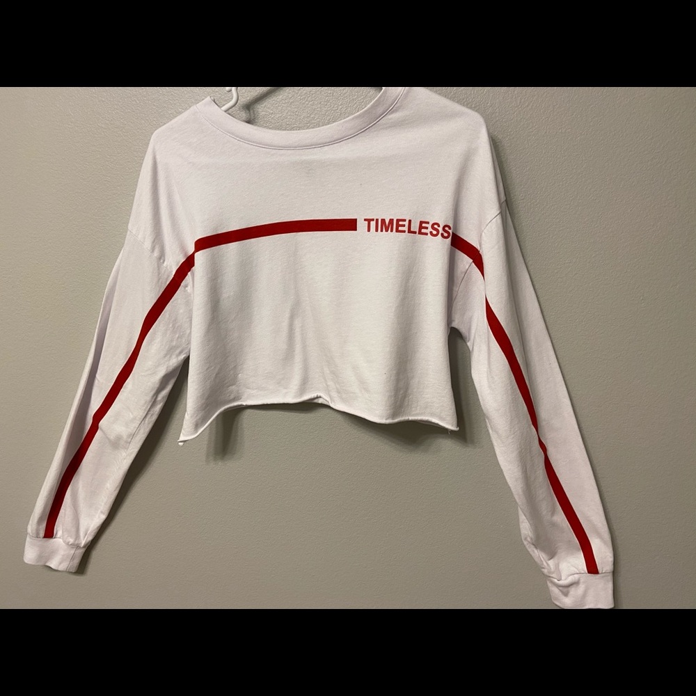 Forever 21 Crop Top Long Sleeved Shirt